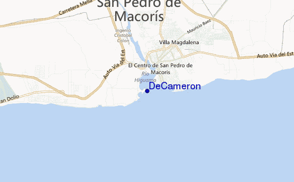 mapa de localização de De Cameron