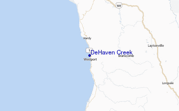 De Haven Creek Location Map
