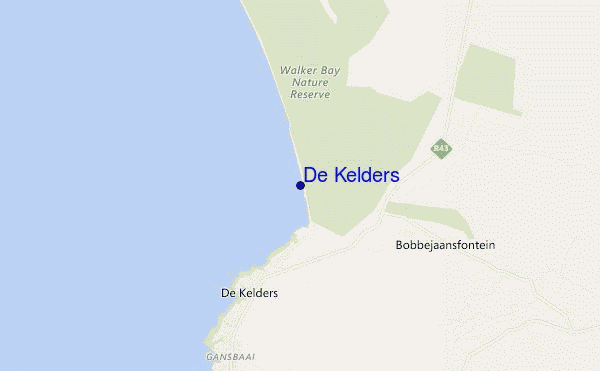 mapa de localização de De Kelders