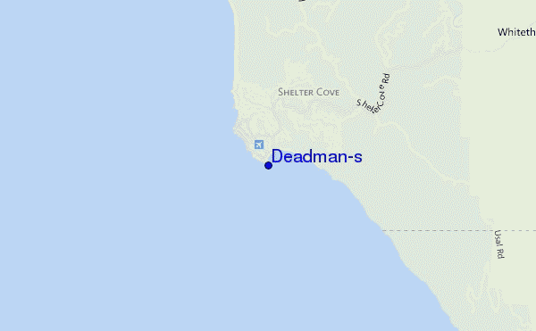 mapa de localização de Deadman's