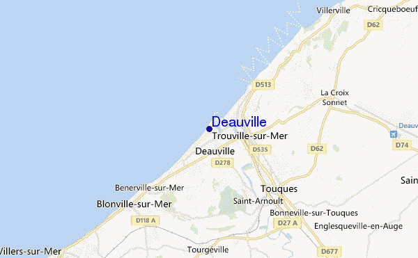 mapa de localização de Deauville