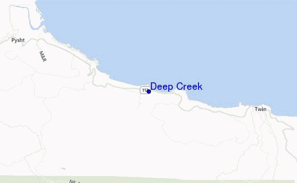 mapa de localização de Deep Creek