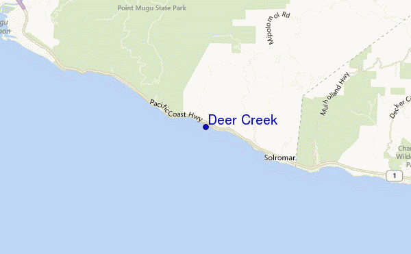 mapa de localização de Deer Creek