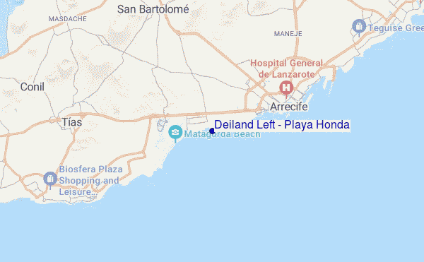 mapa de localização de Deiland Left - Playa Honda