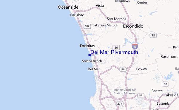 Del Mar Rivermouth Location Map