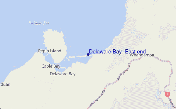 mapa de localização de Delaware Bay (East end)