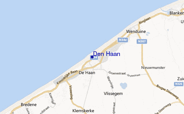 mapa de localização de Den Haan