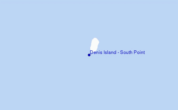 mapa de localização de Denis Island - South Point