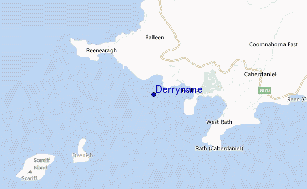 mapa de localização de Derrynane