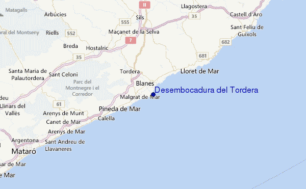 Desembocadura del Tordera Location Map
