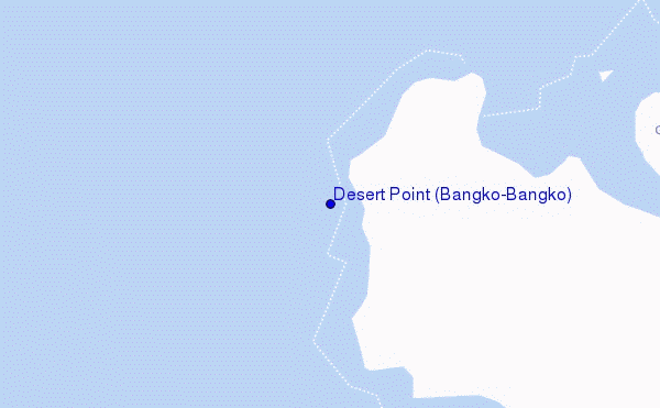 mapa de localização de Desert Point (Bangko-Bangko)