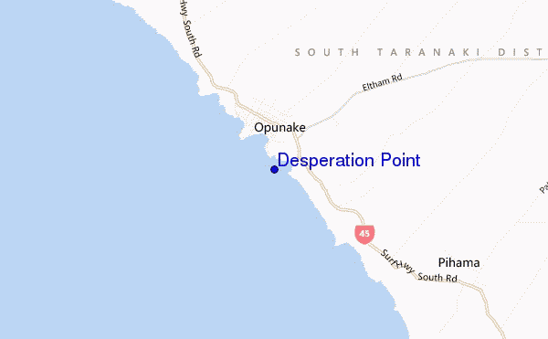 mapa de localização de Desperation Point