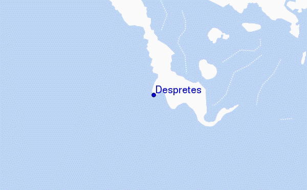 mapa de localização de Despretes