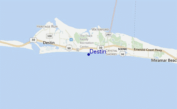 mapa de localização de Destin