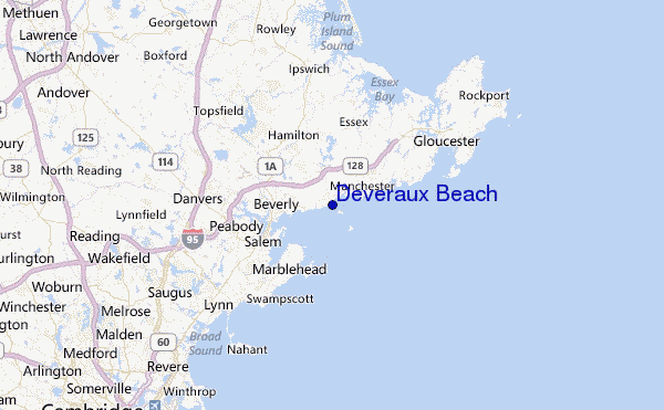 Deveraux Beach Location Map