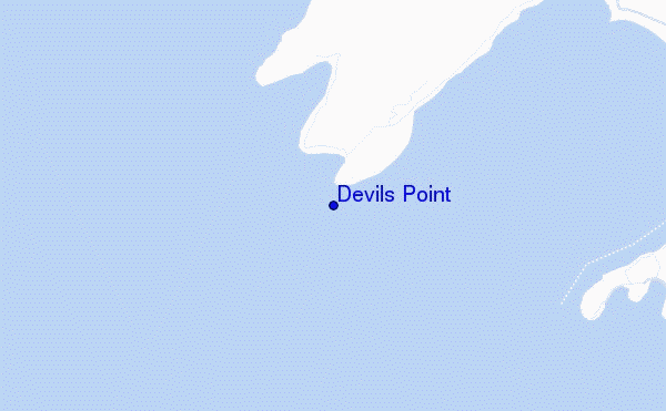 mapa de localização de Devils Point