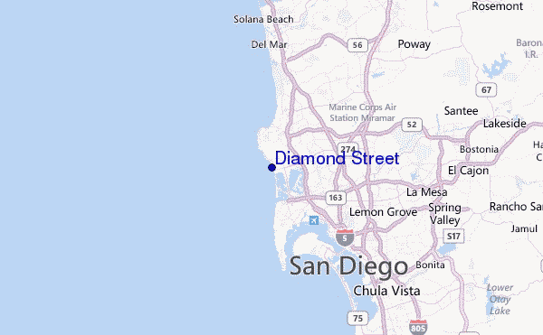 Diamond Street Location Map