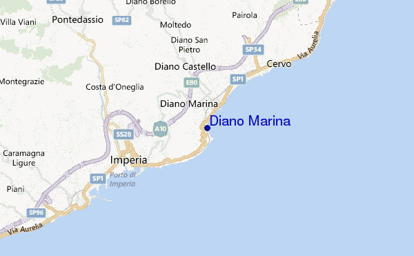mapa de localização de Diano Marina