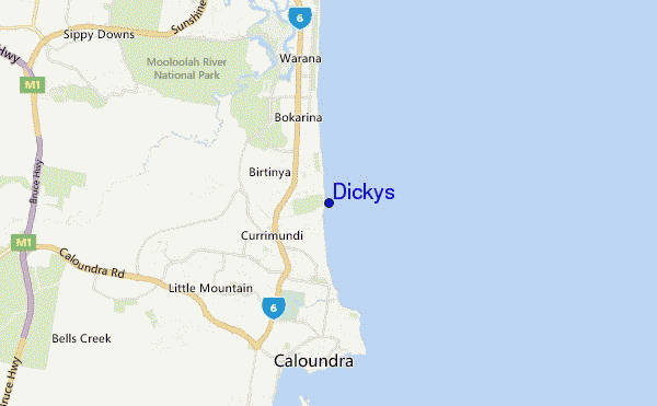 mapa de localização de Dickys