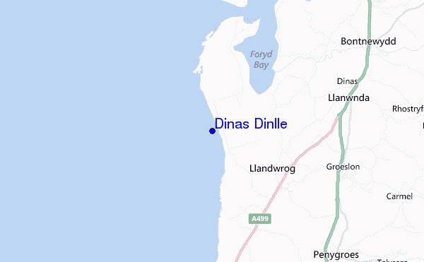 mapa de localização de Dinas Dinlle