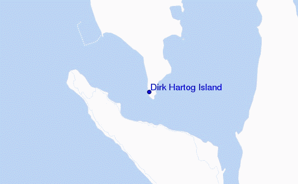 mapa de localização de Dirk Hartog Island