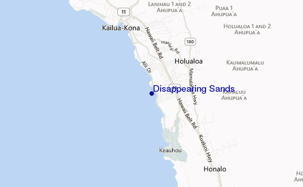 mapa de localização de Disappearing Sands
