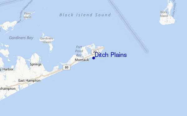 Ditch Plains Location Map