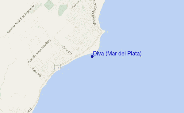 mapa de localização de Diva (Mar del Plata)