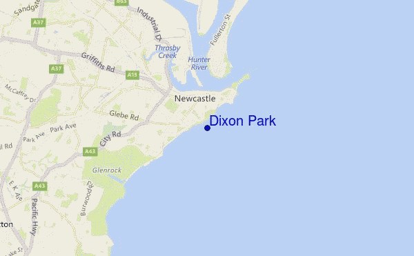 mapa de localização de Dixon Park