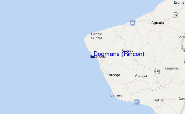 mapa de localização de Dogmans (Rincon)