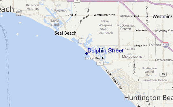 mapa de localização de Dolphin Street
