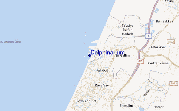 mapa de localização de Dolphinarium