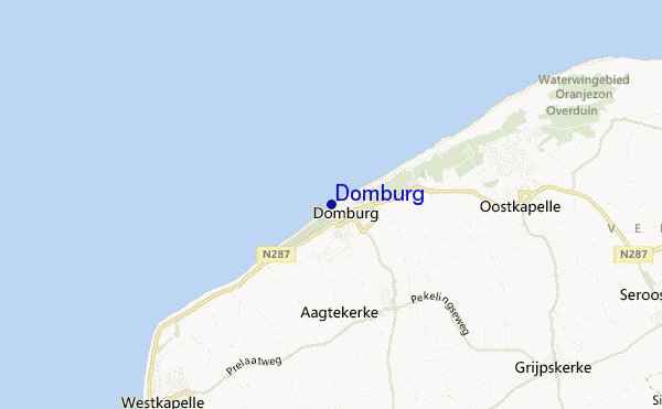 mapa de localização de Domburg