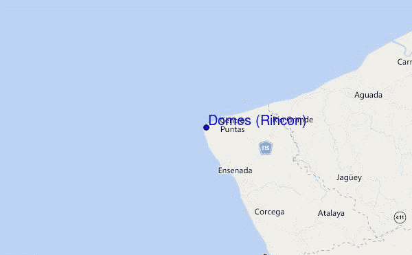 mapa de localização de Domes (Rincon)