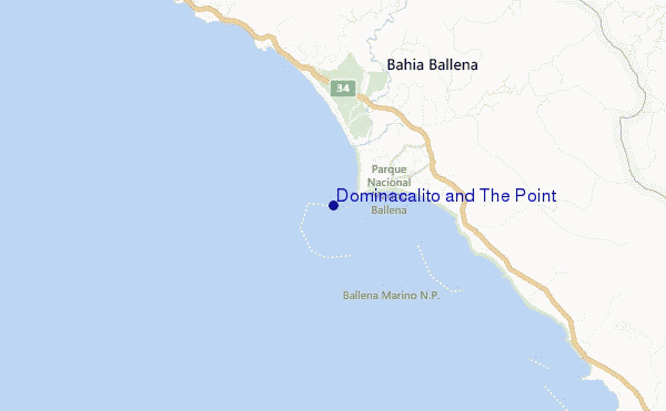 mapa de localização de Dominacalito and The Point
