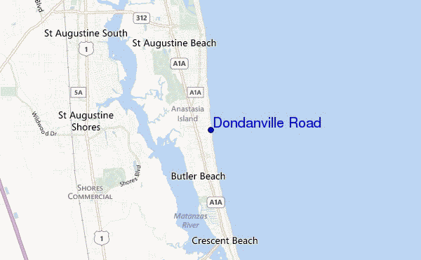 mapa de localização de Dondanville Road