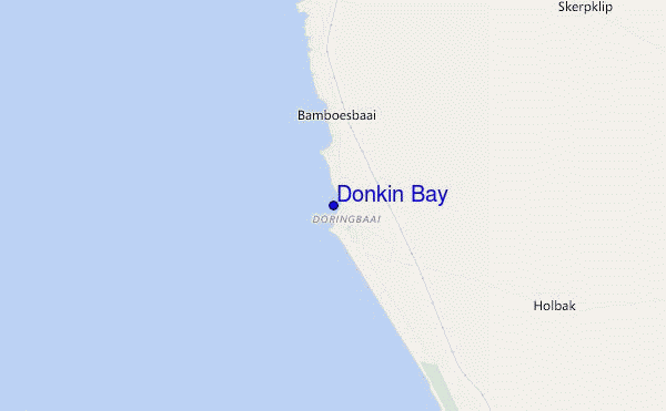 mapa de localização de Donkin Bay
