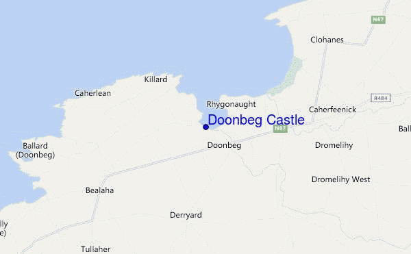 mapa de localização de Doonbeg Castle