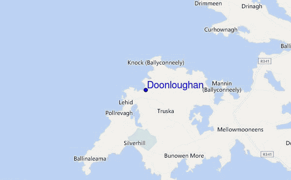 mapa de localização de Doonloughan