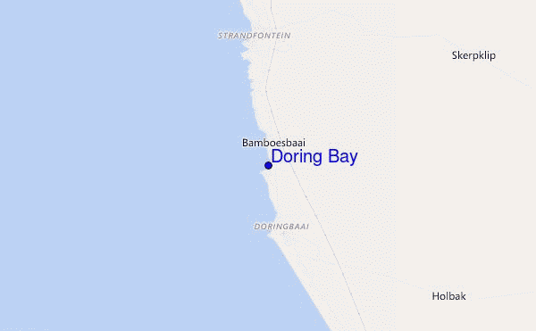 mapa de localização de Doring Bay