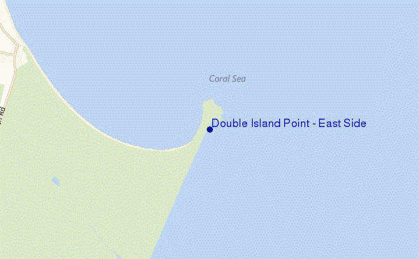 mapa de localização de Double Island Point - East Side