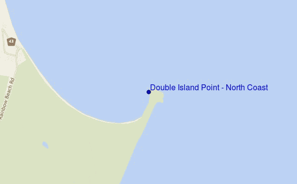 mapa de localização de Double Island Point - North Coast