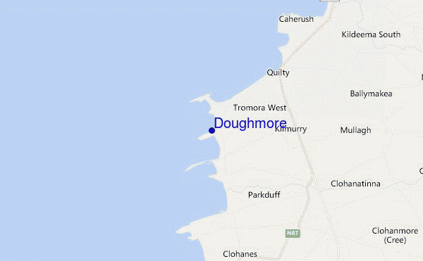 mapa de localização de Doughmore