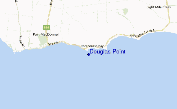 mapa de localização de Douglas Point
