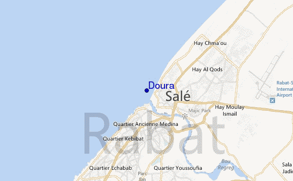 mapa de localização de Doura