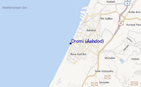 mapa de localização de Dromi (Ashdod)