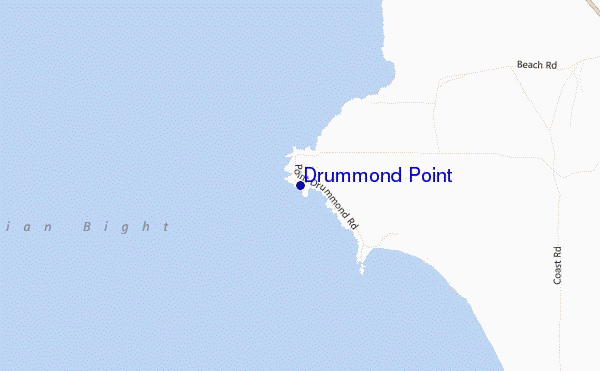 mapa de localização de Drummond Point
