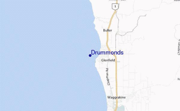 mapa de localização de Drummonds