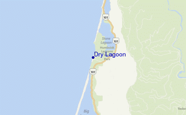 mapa de localização de Dry Lagoon