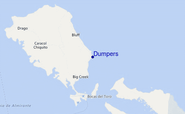 mapa de localização de Dumpers